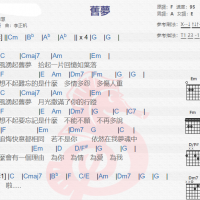 彭佳慧《旧梦》吉他谱分享