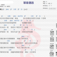 戴佩妮《单身潜逃》吉他谱分享