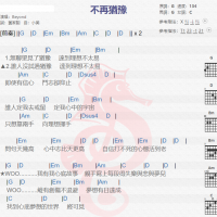 beyond《不再犹豫》吉他谱分享