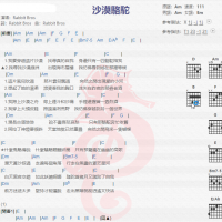 展展与罗罗《沙漠骆驼》吉他谱分享