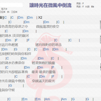 马天宇《让时光在微风中倒流》吉他谱分享