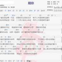 唐禹哲《陪你》吉他谱分享