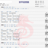 江蕙《安平追想曲》吉他谱分享