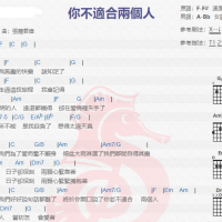 杨芸晴《你不适合两个人》吉他谱分享