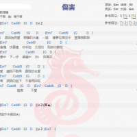 刘增瞳《伤害》吉他谱分享