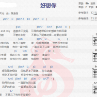 徐若瑄《好想你》吉他谱分享