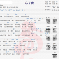 杨宗纬《忘了我》吉他谱分享