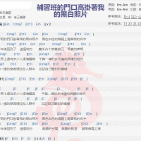 老王乐队《补习班的门口高挂我的黑白照片》吉他谱分享