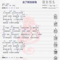 代理仁《走了就别后悔》吉他谱分享