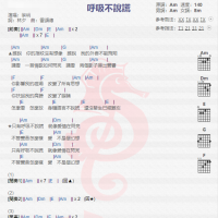 黎明《呼吸不说谎》吉他谱分享
