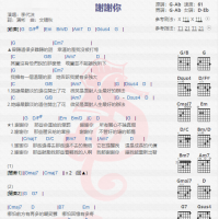 李代沫《谢谢你》吉他谱分享