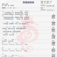 胡夏《青春抛物线》吉他谱分享