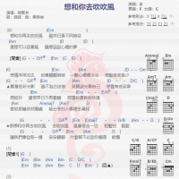 张学友《想和你去吹吹风》吉他谱分享