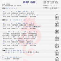 许冠杰《恭喜！恭喜！》吉他谱分享