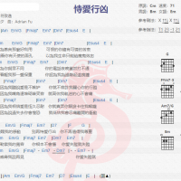 符致逸《恃爱行凶》吉他谱分享