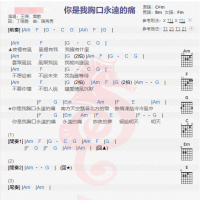 王杰《你是我胸口永远的痛》吉他谱分享