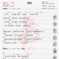 韦琪《备胎》吉他谱分享