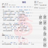 袁小迪《情花》吉他谱分享