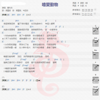 麋先生《嗜爱动物》吉他谱分享