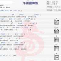 曹雅雯《午后雷阵雨》吉他谱分享