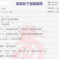 王宇彤《当我放下选择离开》吉他谱分享