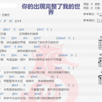 TANK《你的出现完整了我的世界》吉他谱分享