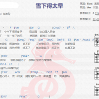 张清芳《雪下得太早》吉他谱分享