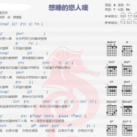 杨丞琳《想睡的恋人噢》吉他谱分享
