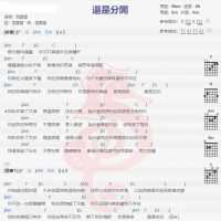 张叶蕾《还是分开》吉他谱分享