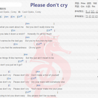 阎奕格《please don’t cry》吉他谱分享