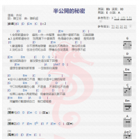 泳儿《半公开的秘密》吉他谱分享