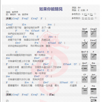 饭思思《如果你能听见》吉他谱分享