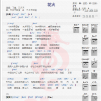 叮当《花火》吉他谱分享