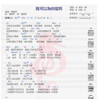 潘美辰《我可以为你挡死》吉他谱分享