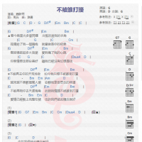 魏新雨《不被谁打扰》吉他谱分享