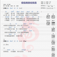 柯子颜《借个肩膀给我靠》吉他谱分享