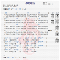 蓝心湄《你的电话》吉他谱分享