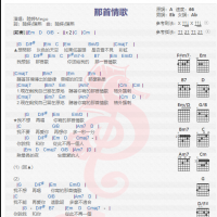 陆婷《那首情歌》吉他谱分享