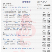 王靖雯《忘了没有》吉他谱分享