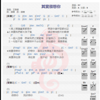 王聃葳《其实很想你》吉他谱分享