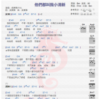 吴蓓雅《他们都叫我小清新》吉他谱分享