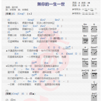 吴亦帆《无你的一生一世》吉他谱分享