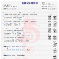 单色凌《我在城外等着你》吉他谱分享