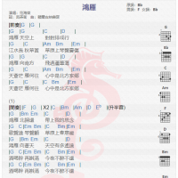 范海棠《鸿雁》吉他谱分享