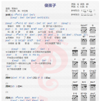 闫韦伶《傻孩子》吉他谱分享