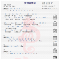 陈随意《爱你若性命》吉他谱分享