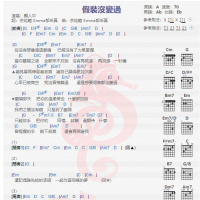 颜人中《假装没变过》吉他谱分享