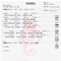 叶洛洛《特别关注》吉他谱分享