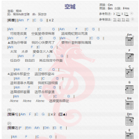 杨坤《空城》吉他谱分享