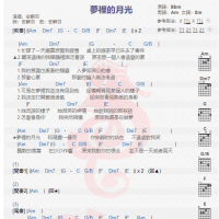 安苏羽《梦里的月光》吉他谱分享